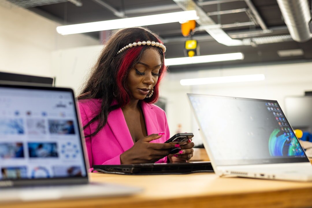 african woman coding