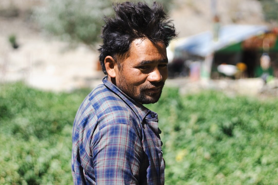 young farmer in field